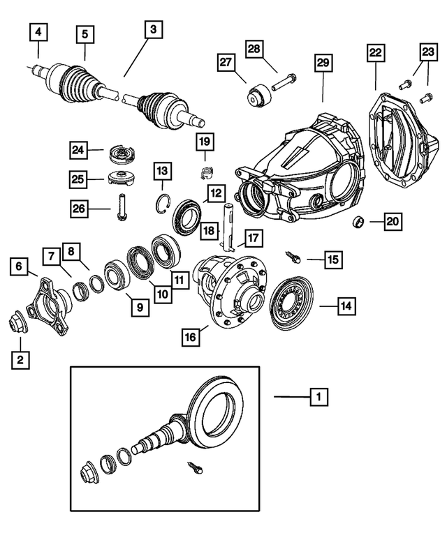 52114060AC - Rear Axle: Ring And Pinion Gear Package for Mopar Image