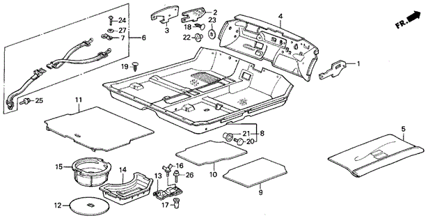 Floor Mat for 1988 Acura Integra #0