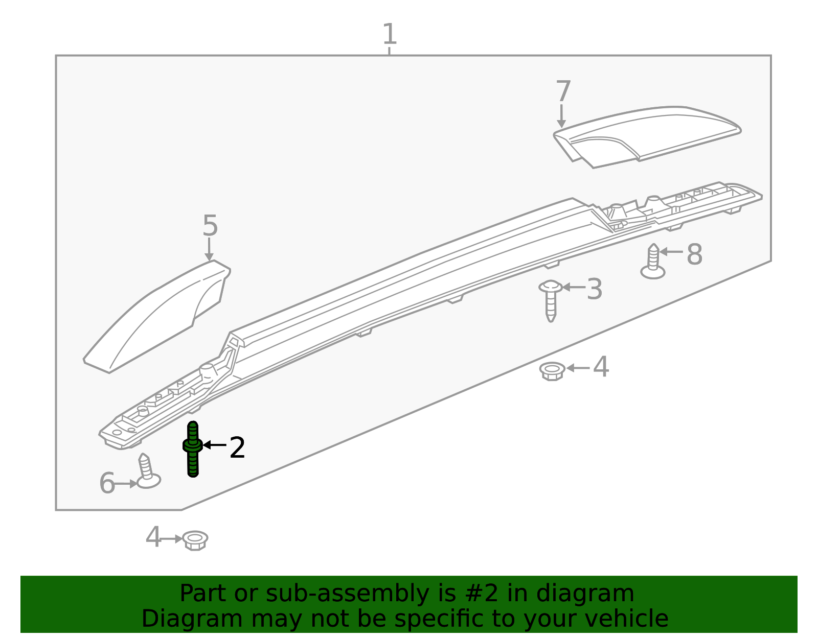2015-2022 Chevrolet Trax M6x1x43 Luggage Carrier Side Rail Double End ...