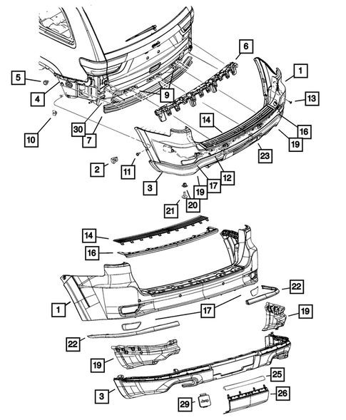 Rear Bumper and Fascia for 2021 Jeep Grand Cherokee #0