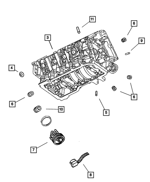 Cylinder Block for 2005 Jeep Grand Cherokee #0
