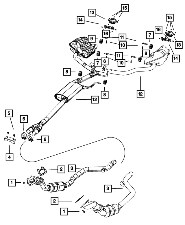 68038390AE - Exhaust: Front Pipe And Converter, Right Side for Mopar Image