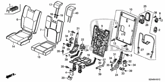 Rear Seat (R.) for 2012 Honda Pilot #0