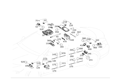 Interior Lamps, Plug Socket in Loading Compartment for 2014 Mercedes-Benz CLA250 #0