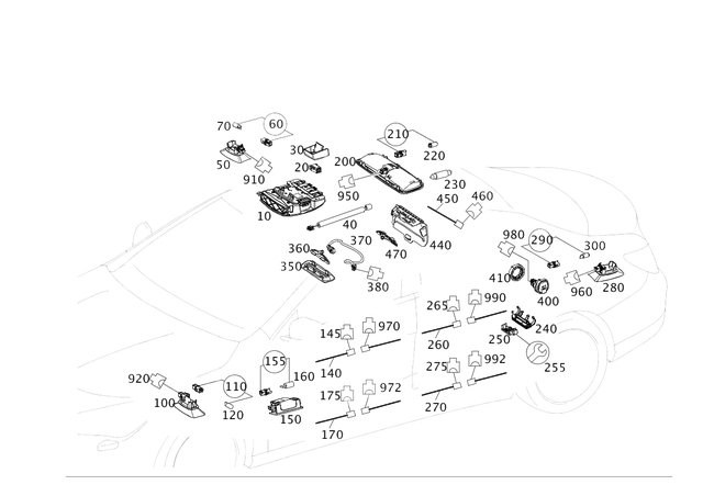28202101 - Electrical System: Interior Lamp for Mercedes-Benz Image image