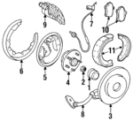 4764107AD - Brakes: ABS Sensor for Chrysler: Cirrus | Dodge: Stratus Image