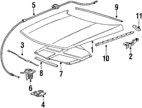 Hood & Components for 1988 Dodge Colt #0
