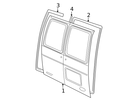 Door & Components for 2013 Ford E-150 #2