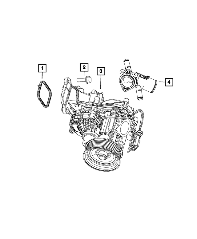 68657003AB - Cooling: Water Pump for Mopar Image