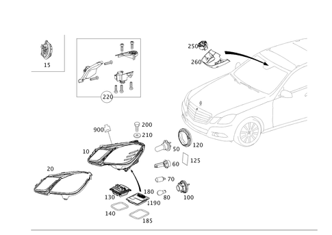 Front Illumination for 2014 Mercedes-Benz E400 #0