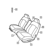 5093617AA - Interior Trim: Front Seat Cushion, Right for Mopar Image