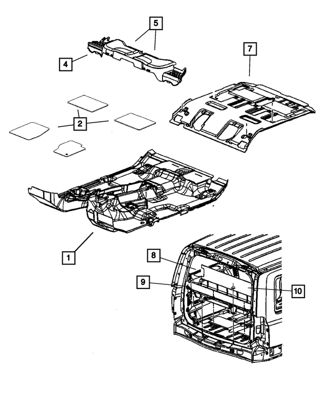 5KC381J8AE - Interior Trim: Load Floor Lid for Mopar Image image