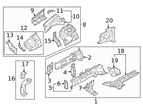 Structural Components & Rails for 2021 Mitsubishi Outlander PHEV #0