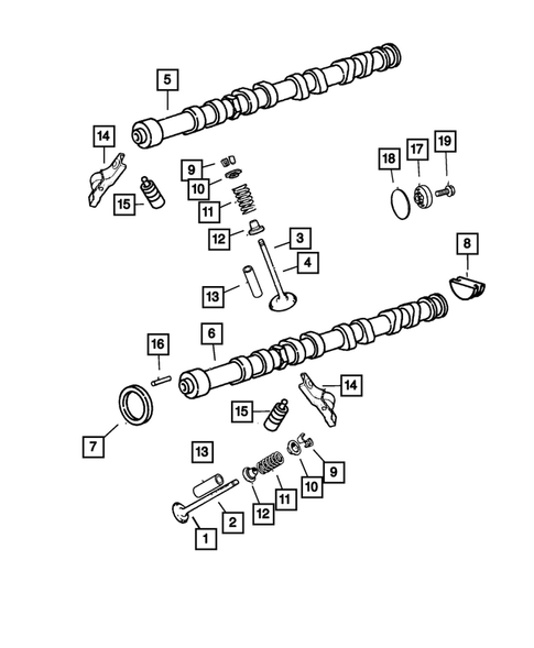 Camshafts and Valves for 2006 Dodge Caravan #0