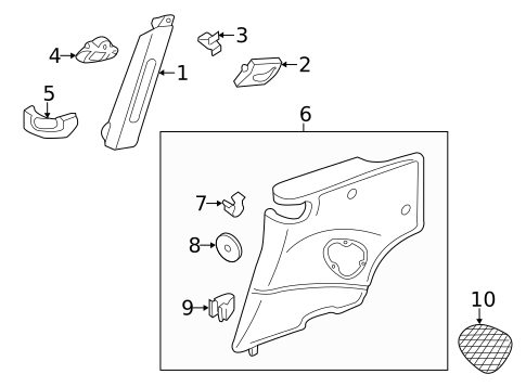 Interior Trim - Quarter Panels for 2011 Porsche 911 #0