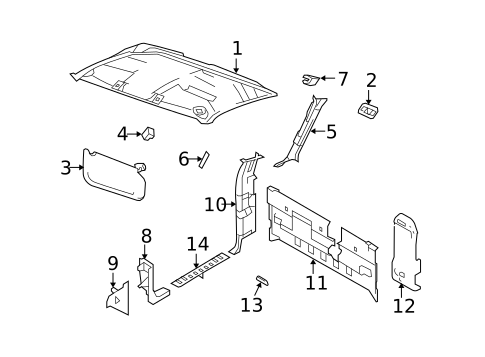 Interior Trim - Cab for 2010 Ford F-350 Super Duty #2