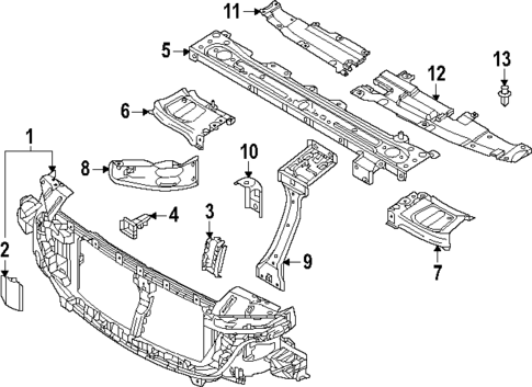 Radiator Support for 2025 Mazda CX-70 #0