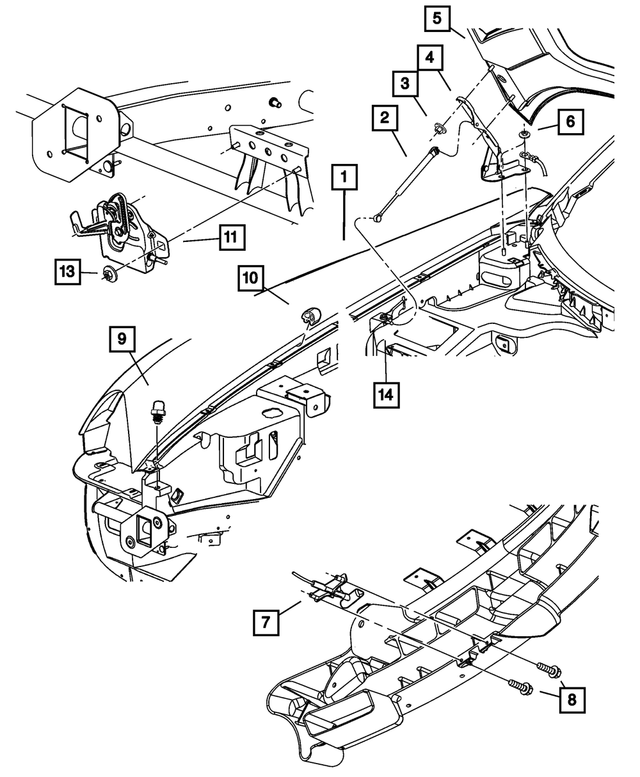 4865638AC - Body Sheet Metal Except Doors: Hood Hinge, Right for Mopar Image