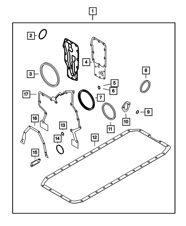 68024537AA - 6.7L Turbo Diesel; Engine: O Ring for Mopar Image