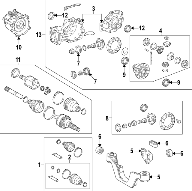 4120149195 - : Ring &amp; Pinion for Lexus: NX350, RX350, TX350 Image
