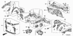61132TA0A00ZZ - Body/Air Conditioning: BRACKET, R. FR. FENDER (RR) for Honda Image
