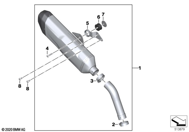 77115A1B295 - Exhausts &amp; Performance: Set Sports Muffler, Black for BMW-Motorrad Image