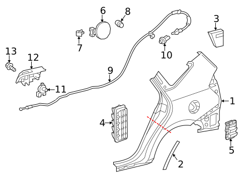 Fuel Door for 2014 Toyota Prius V #0
