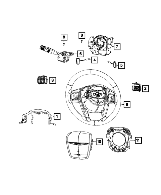 68196570AA - Electrical: Steering Wheel Wiring for Mopar Image