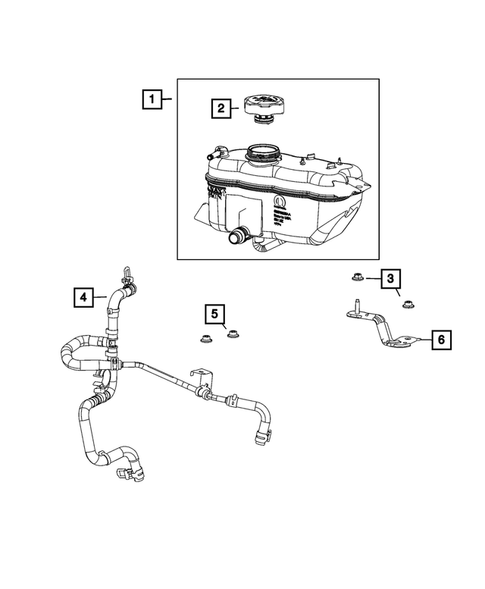 Engine Coolant Reservoir (Bottle) for 2022 Jeep Grand Cherokee #0