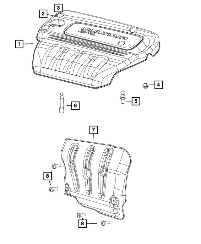 68272926AA - Engine: Engine Cover for Mopar Image