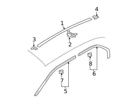 Exterior Trim - Roof for 2004 Hyundai Sonata #1