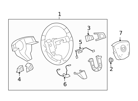 Steering Wheel & Trim for 2009 Cadillac STS #0