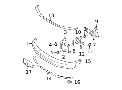 Bumper & Components - Front for 2008 Ford F-350 Super Duty #0