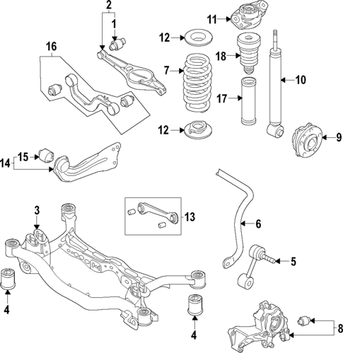 Rear Suspension for 2022 Volkswagen Taos #1