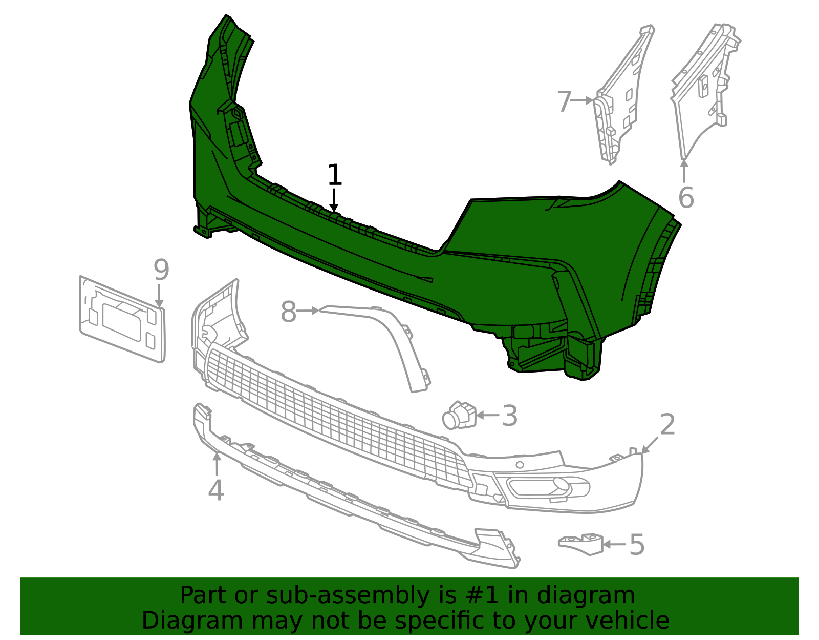 OEM 2023-2025 Honda Pilot Bumper Cover 04711-T90-A00ZZ | Honda