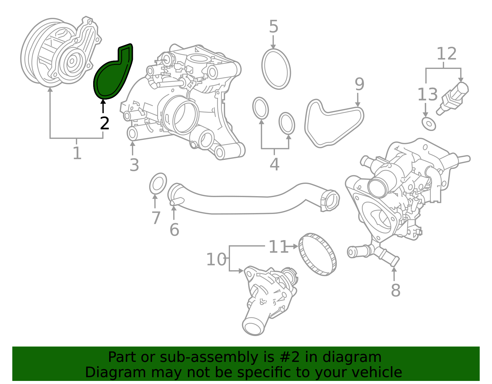 19222-RPY-G01 - Gasket Water Pump - 2017-2020 Honda | Honda