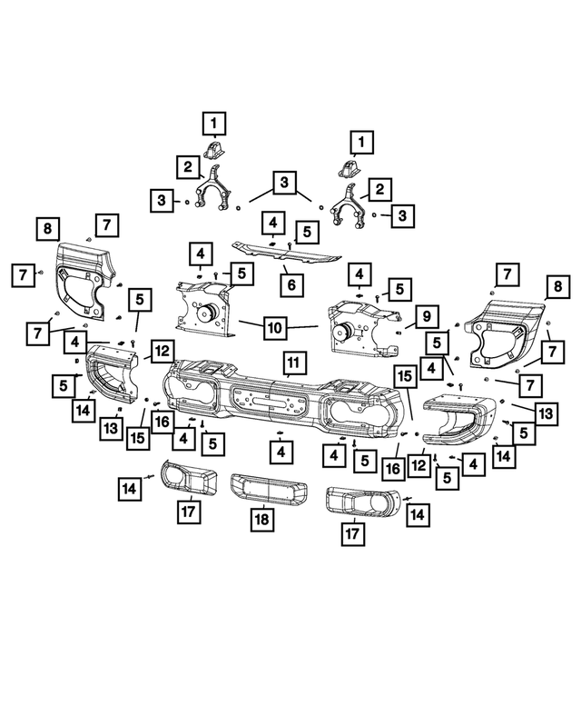 6SX11RXFAB - Frame, Bumper and Fascia: Tow Hook Cover, Left for Mopar Image image