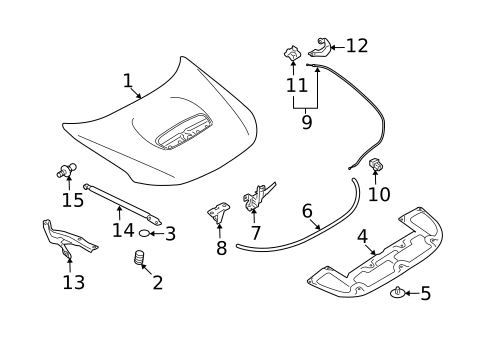 Hood & Components for 2013 Subaru Forester #0
