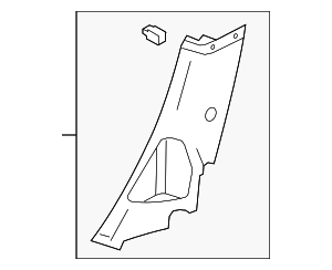 CV6Z5431012AA - Body: Interior Quarter Panel Trim Panel for Ford Image