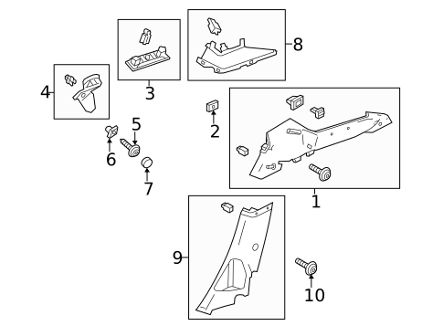 Interior Trim - Quarter Panels for 2013 Ford Focus #0