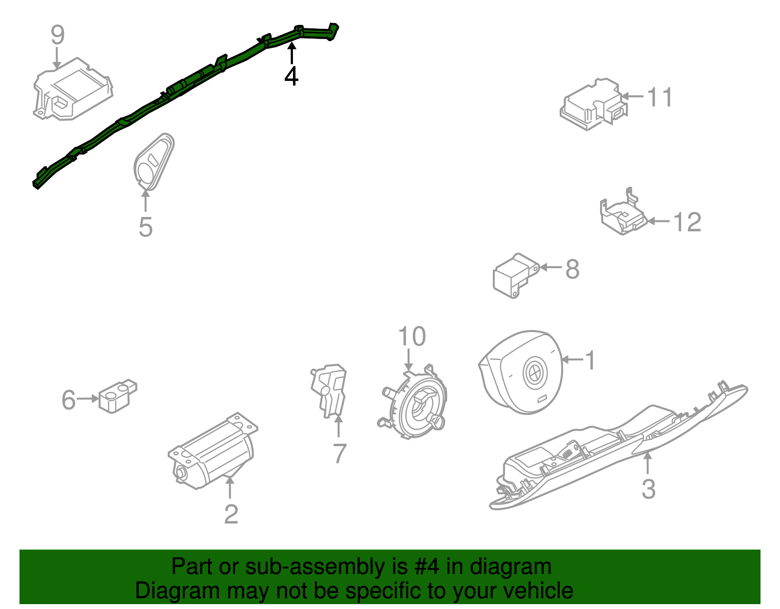 Curtain Air Bag - BMW (72-12-7-118-311)