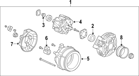 Alternator for 2005 Honda Odyssey #0
