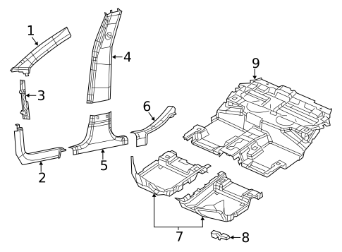 Interior Trim - Pillars for 2018 Jeep Cherokee #0