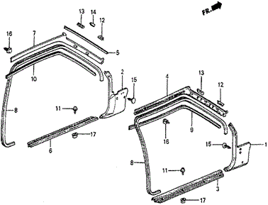 Door Trim for 1985 Honda Prelude #0