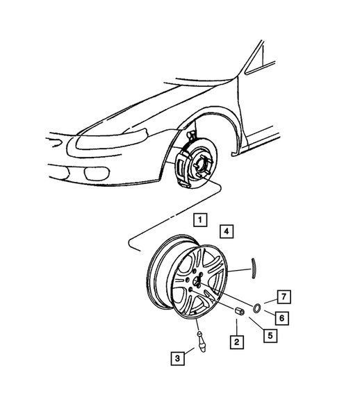 Wheels and Hardware for 2001 Chrysler Sebring #0