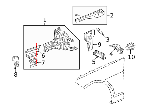 Structural Components & Rails for 2016 Mercedes-Benz E63 AMG S #1