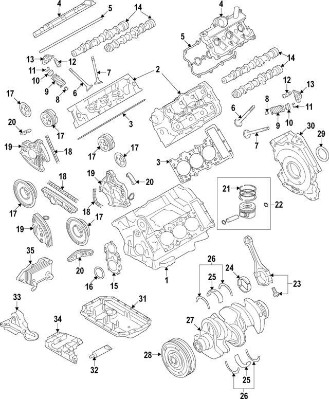 95810101110 - Engine: Cylinder Block for Porsche Image