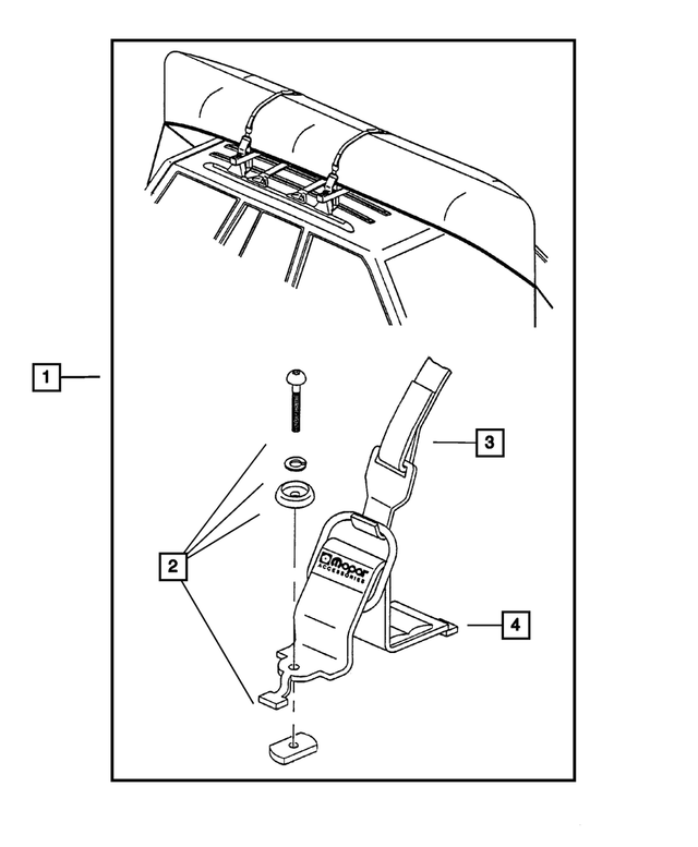 5016389AA - Mopar Accessories - Component Parts: Accessory Hardware Kit for Mopar Image