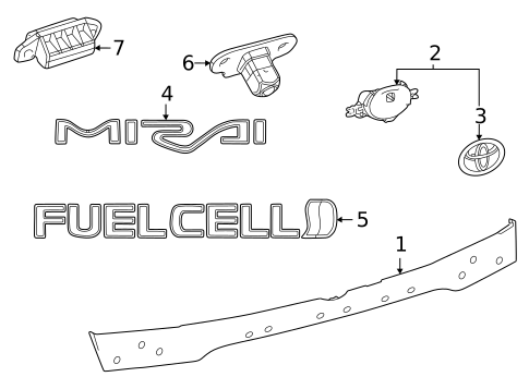 Exterior Trim - Trunk for 2017 Toyota Mirai #0