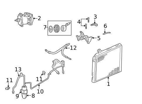 Condenser, Compressor & Lines for 1999 Dodge Durango #0